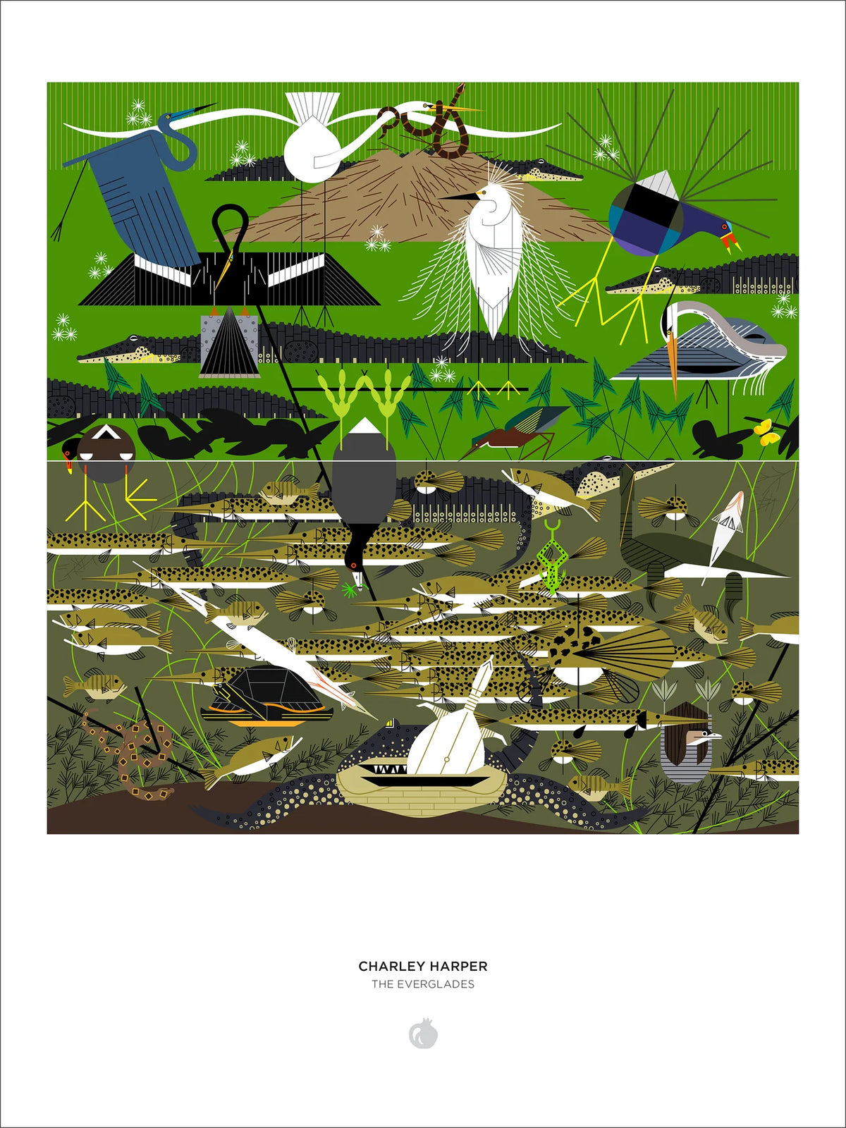 Pomegranate, Charley Harper: The Everglades 1000-Piece Jigsaw Puzzle