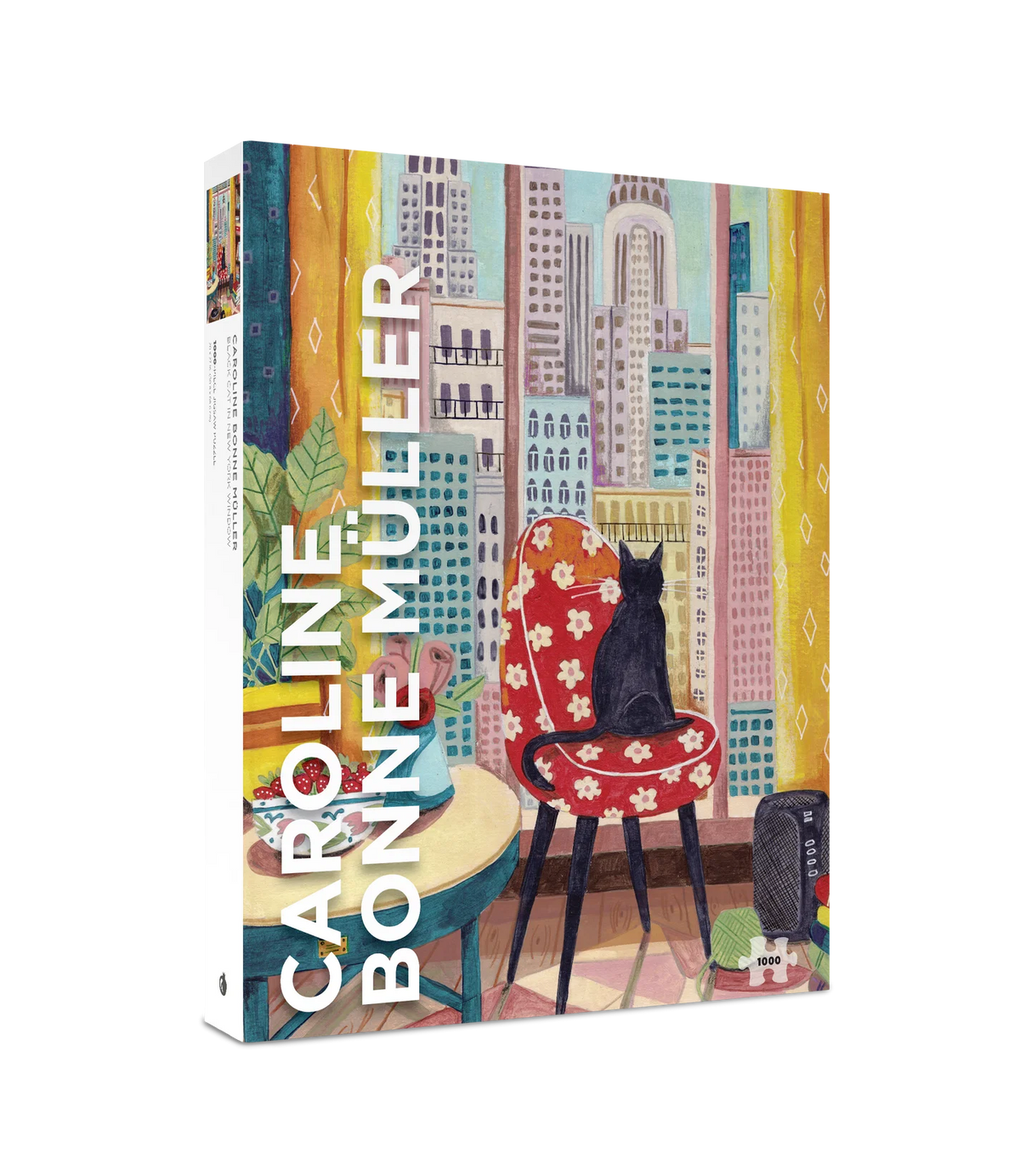 Pomegranate, Caroline Bonne Müller: Black Cat in New York Window 1000-Piece Jigsaw Puzzle