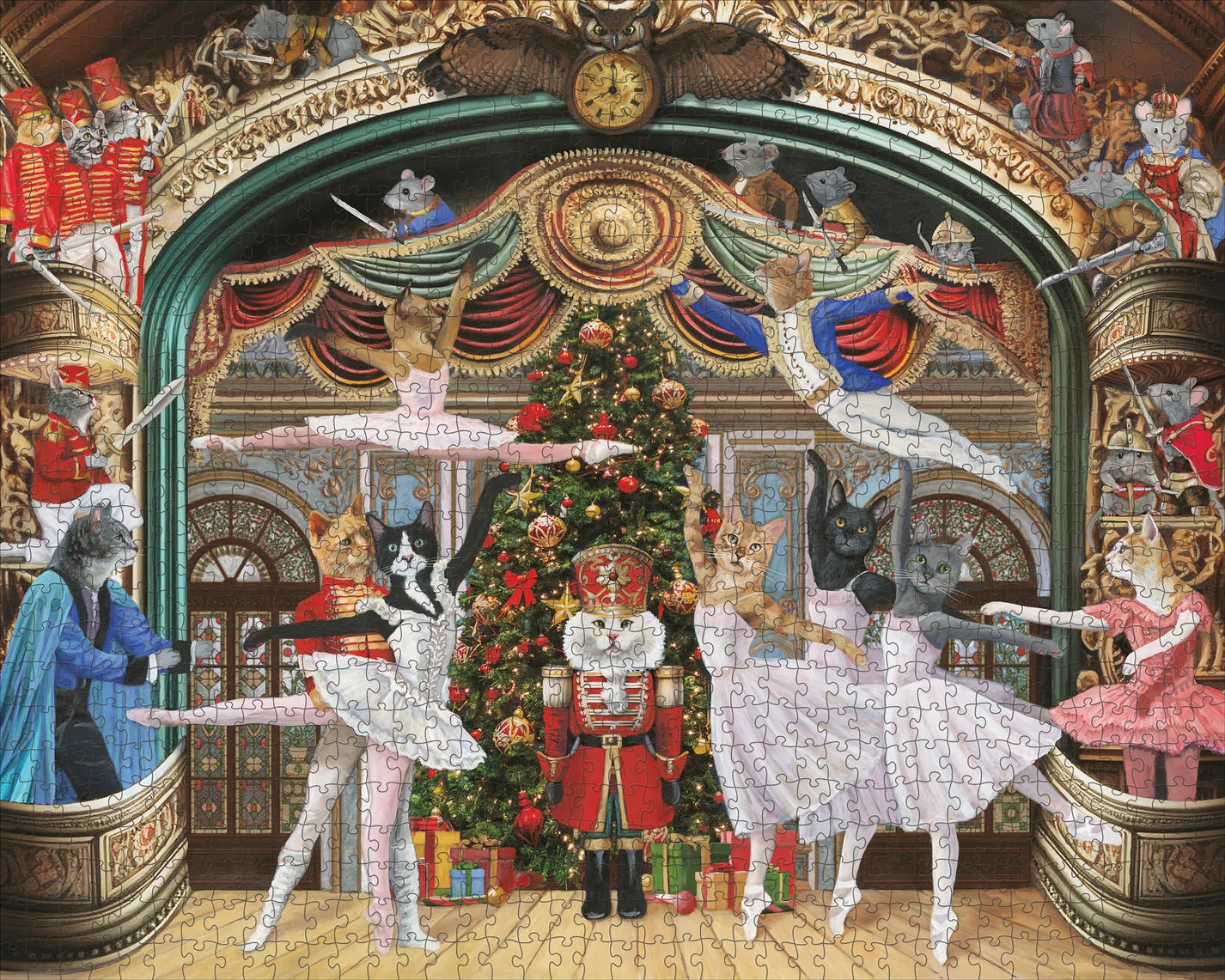 Pomegranate, Carol Lew: Nutcracker Kitties 1000-Piece Jigsaw Puzzle