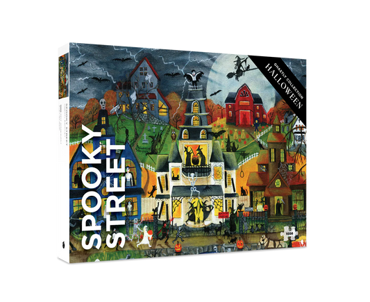 Pomegranate, Cheryl Bartley: Spooky Street 1000-Piece Jigsaw Puzzle