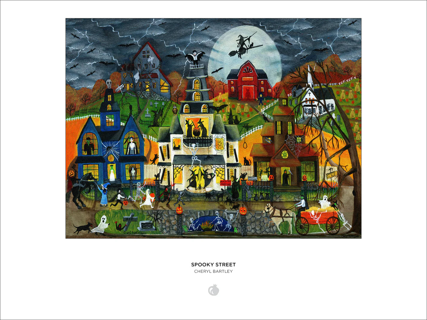 Pomegranate, Cheryl Bartley: Spooky Street 1000-Piece Jigsaw Puzzle