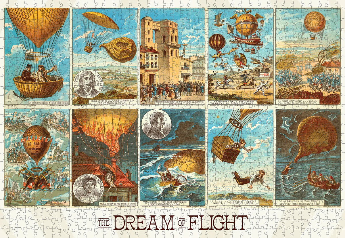 Pomegranate, The Dream of Flight: Early Ballooning 1000-Piece Jigsaw Puzzle