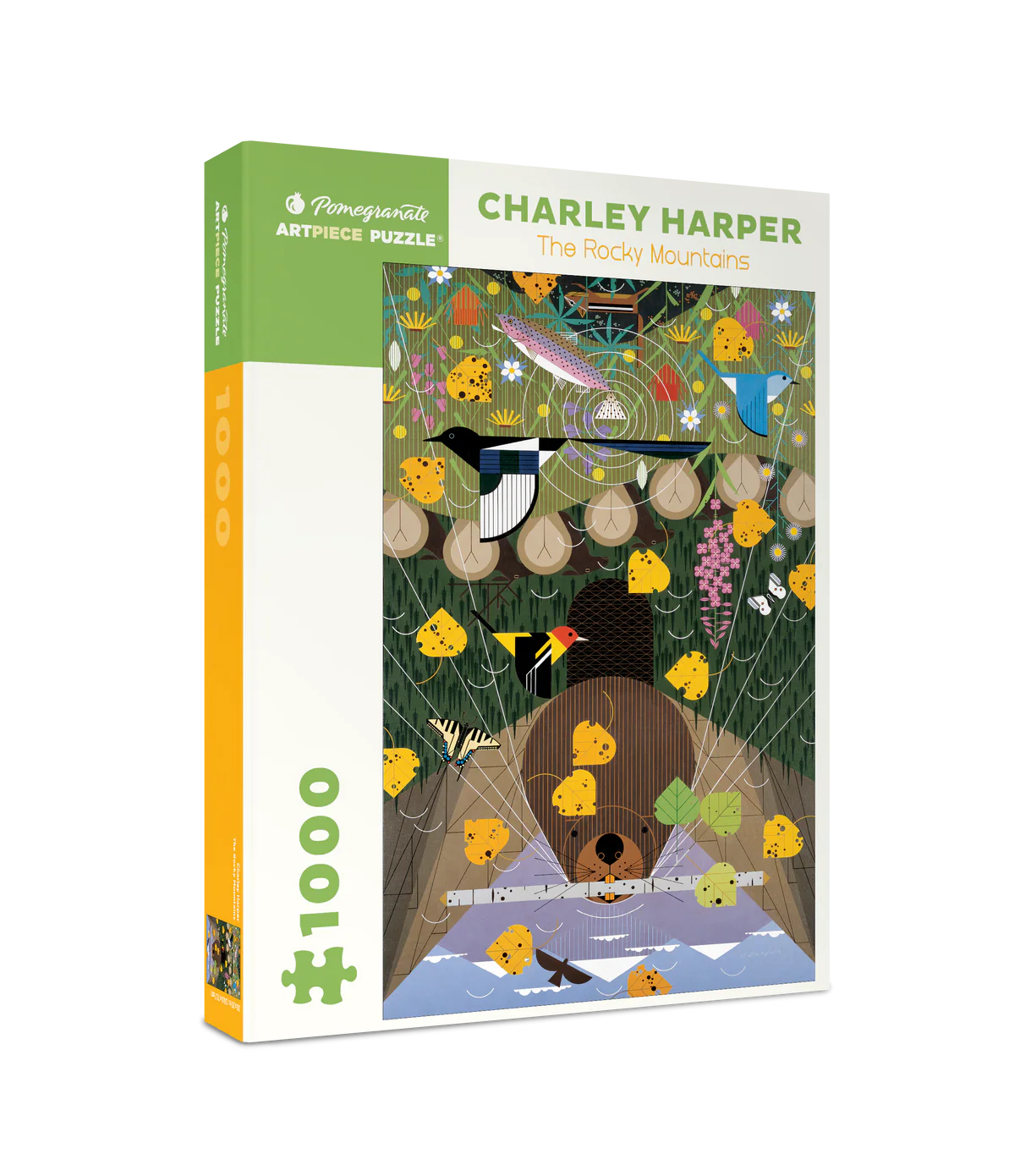 Pomegranate, Charley Harper: The Rocky Mountains 1000-piece Jigsaw Puzzle