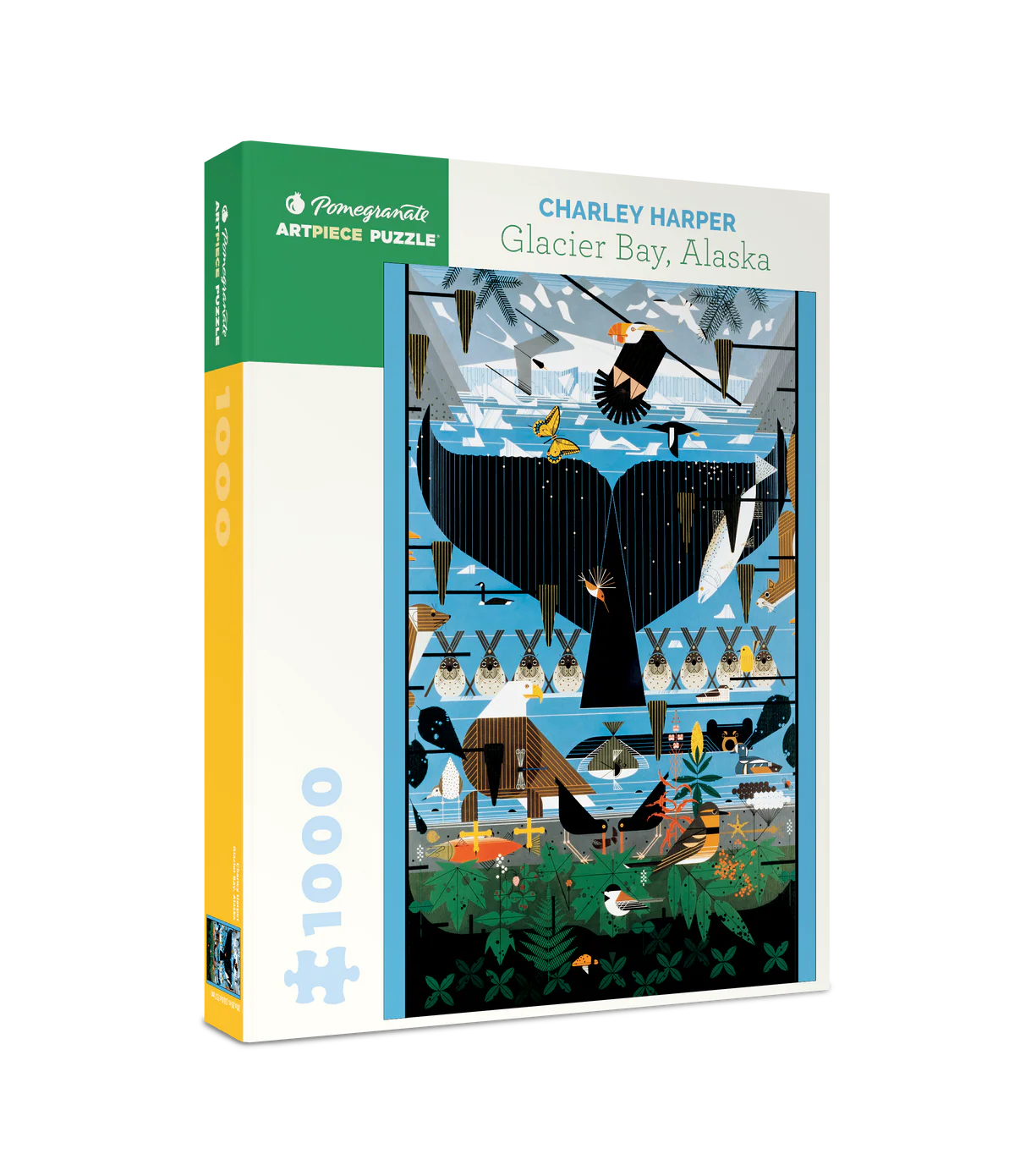 Pomegranate, Charley Harper: Glacier Bay, Alaska 1000-piece Jigsaw Puzzle