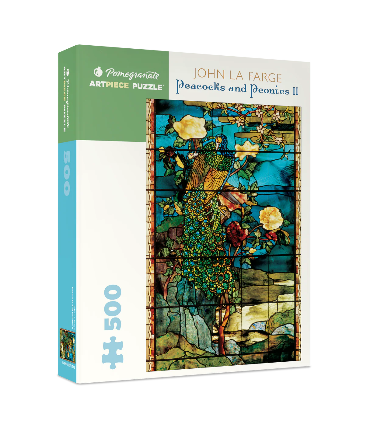 Pomegranate, John La Farge: Peacocks and Peonies II 500-piece Jigsaw Puzzle