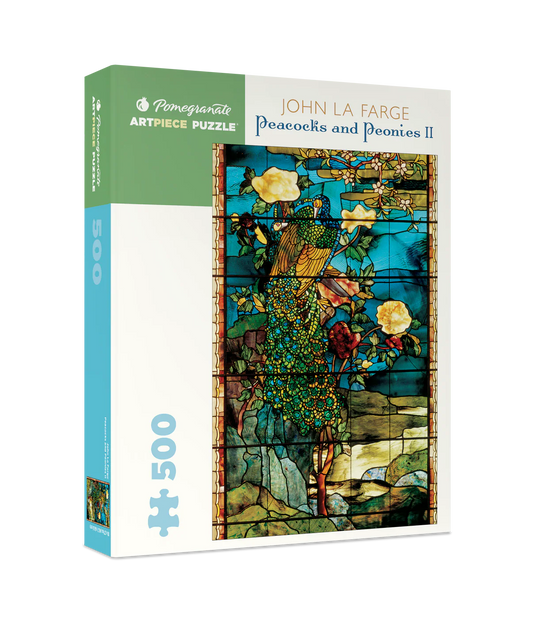 Pomegranate, John La Farge: Peacocks and Peonies II 500-piece Jigsaw Puzzle
