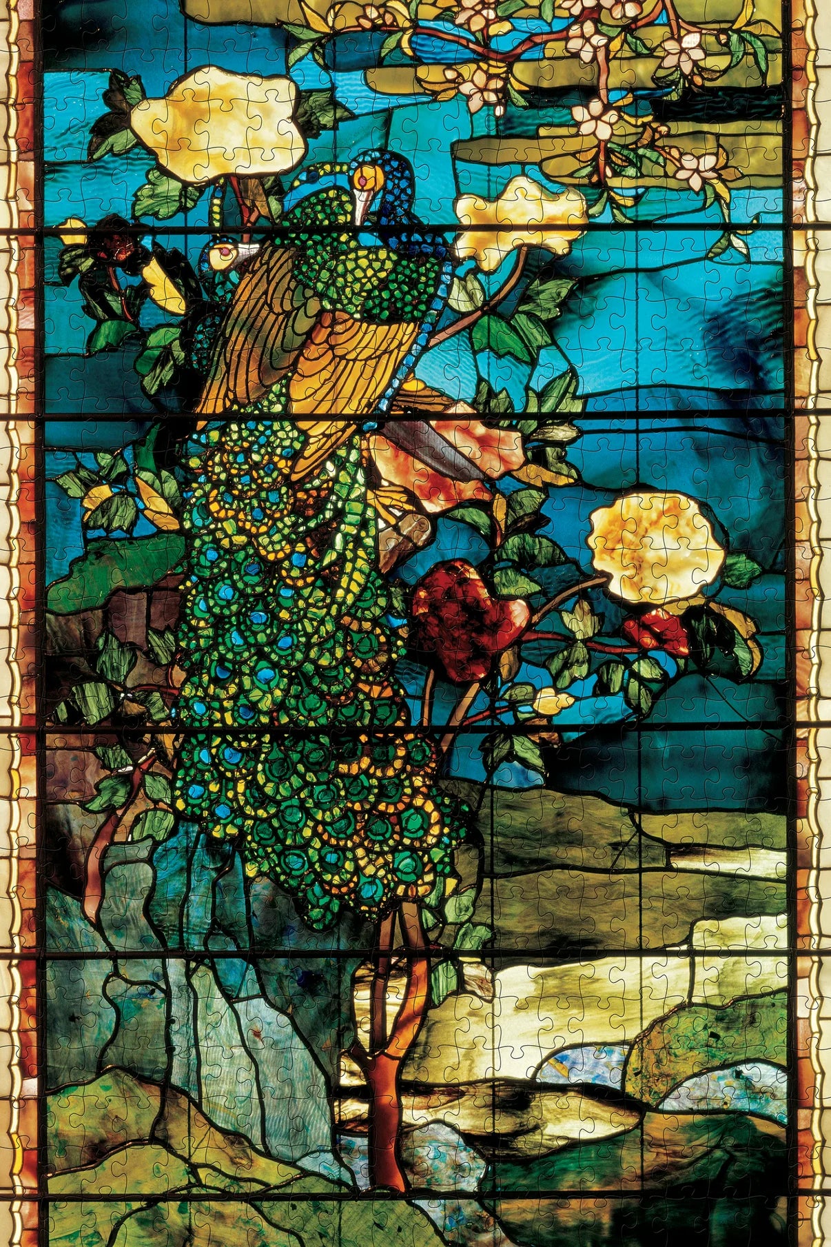 Pomegranate, John La Farge: Peacocks and Peonies II 500-piece Jigsaw Puzzle