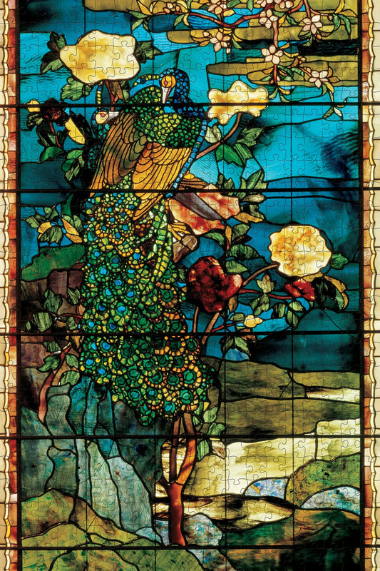 Pomegranate, John La Farge: Peacocks and Peonies II 500-piece Jigsaw Puzzle