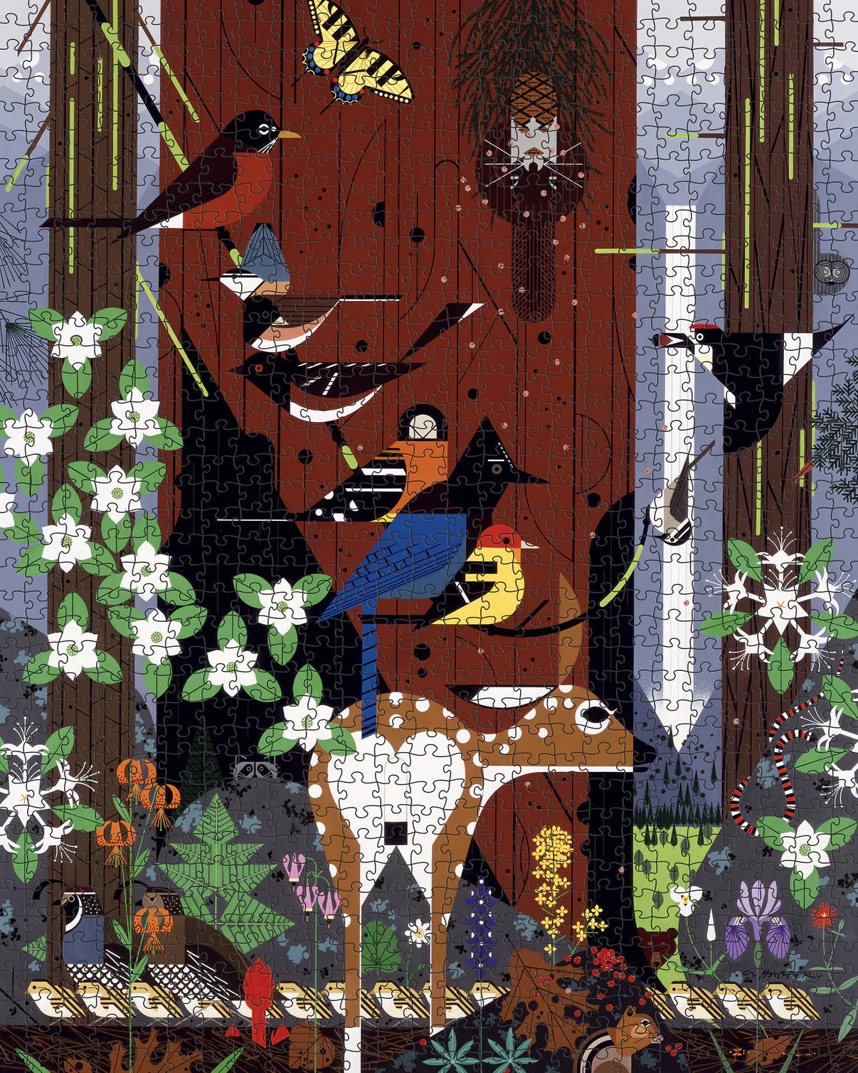 Pomegranate, Charley Harper: The Sierra Range 1000-piece Jigsaw Puzzle