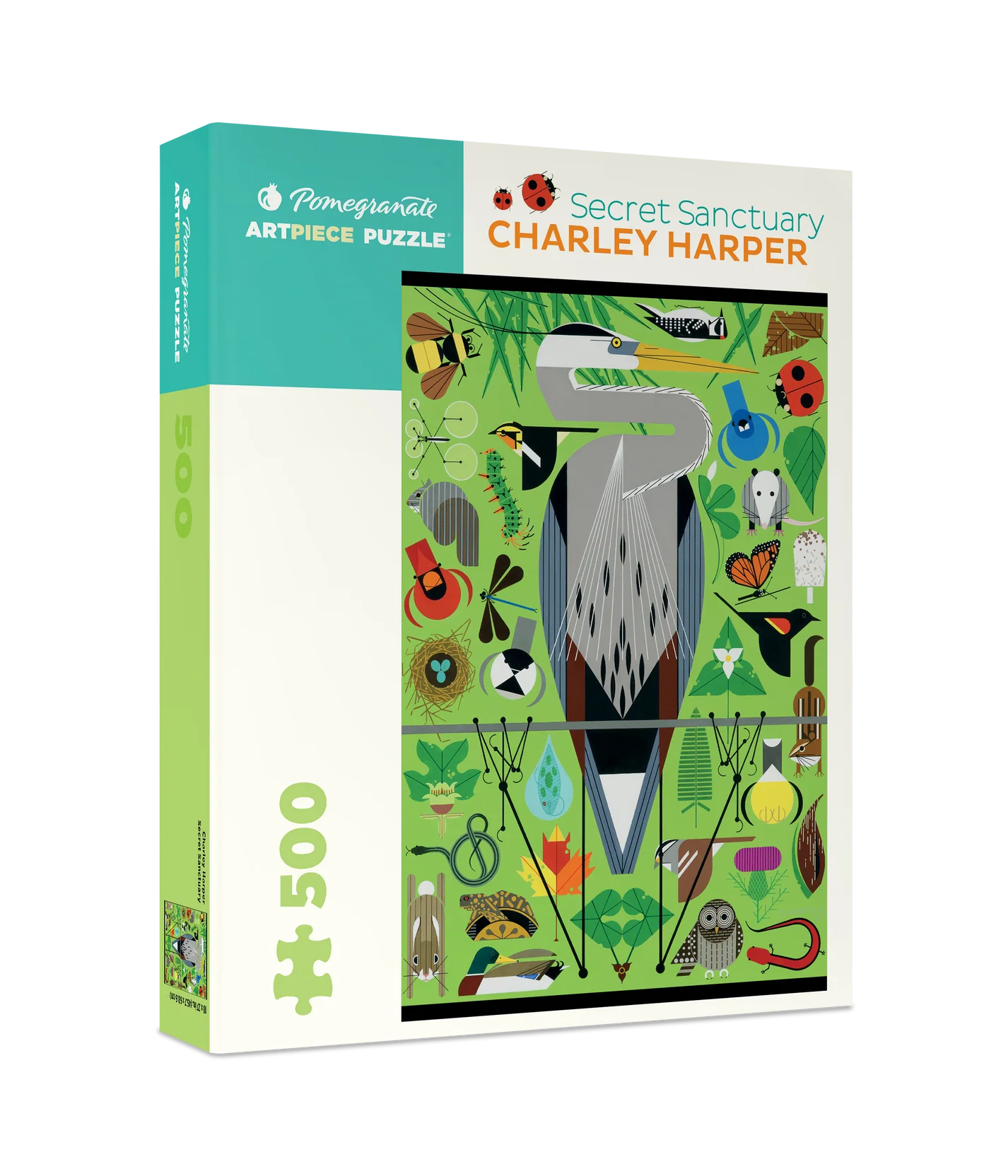 Pomegranate, Charley Harper: Secret Sanctuary 500-piece Jigsaw Puzzle