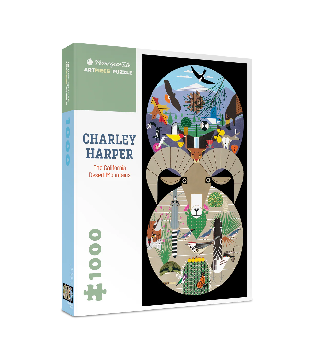 Pomegranate, Charley Harper: The California Desert Mountains 1000-Piece Jigsaw Puzzle
