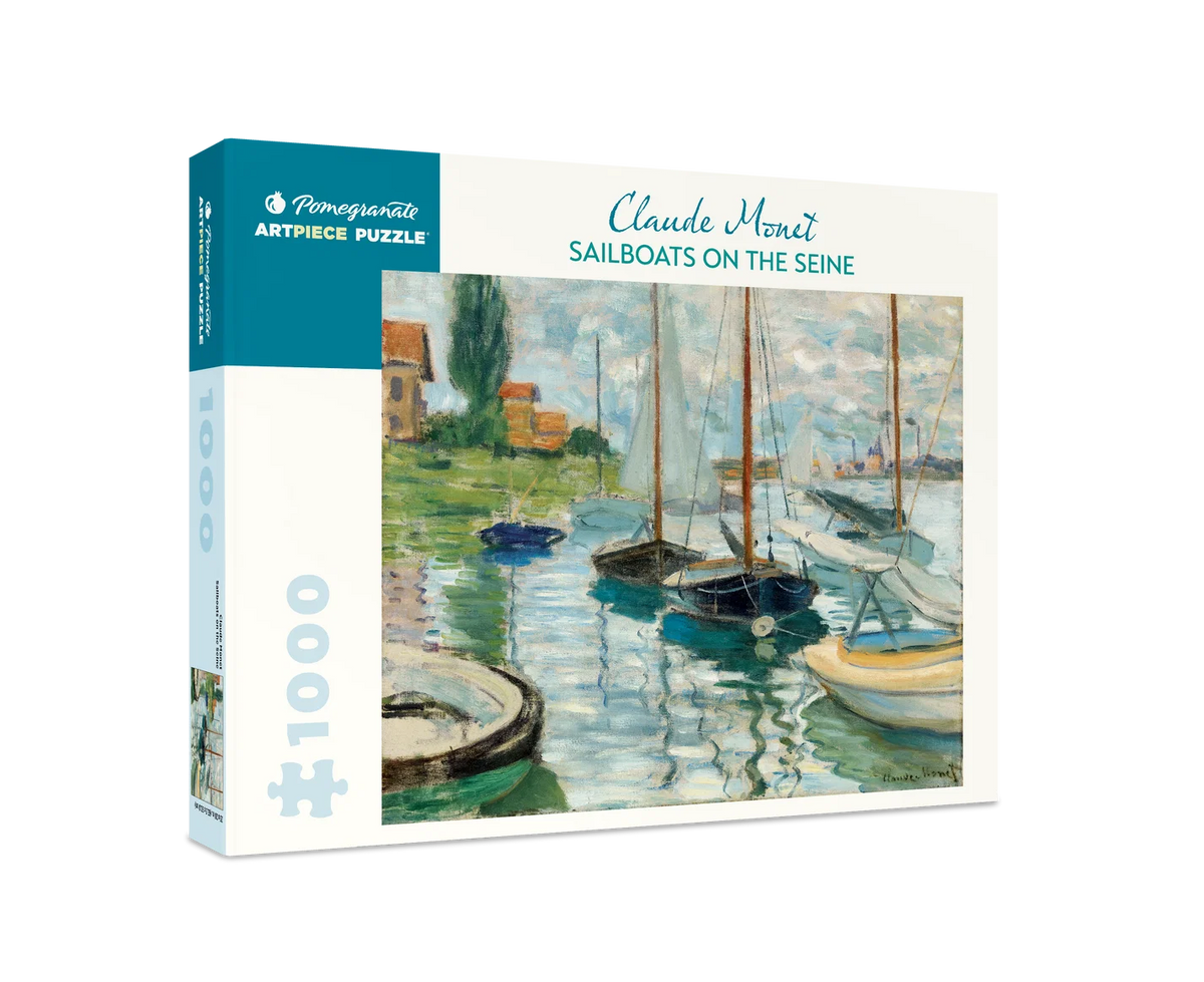 Pomegranate, Claude Monet: Sailboats on the Seine 1000-Piece Jigsaw Puzzle