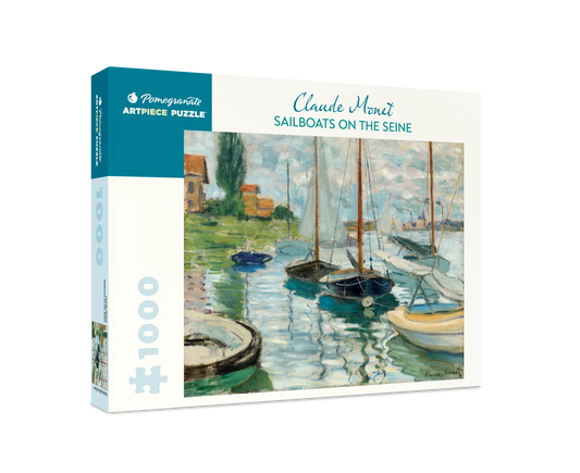 Pomegranate, Claude Monet: Sailboats on the Seine 1000-Piece Jigsaw Puzzle