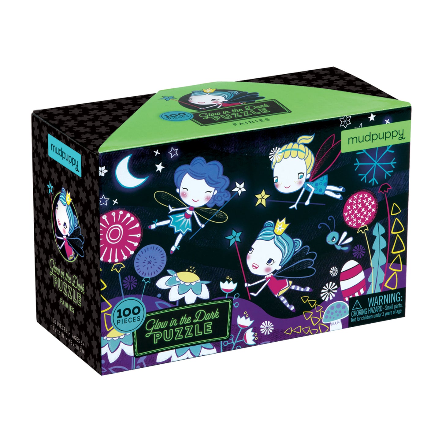 MUDPUPPY Fairies Glow-in-the-Dark Puzzle 100pcs
