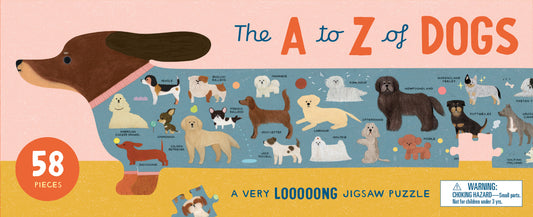 LAURENCE KING The A to Z of Dogs 58 Piece Puzzle (A VERY LOOOONG PUZZLE)