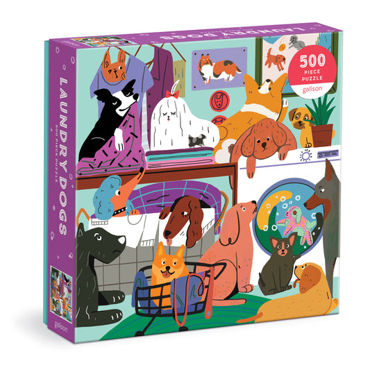 GALISON Laundry Dogs 500 Piece Puzzle
