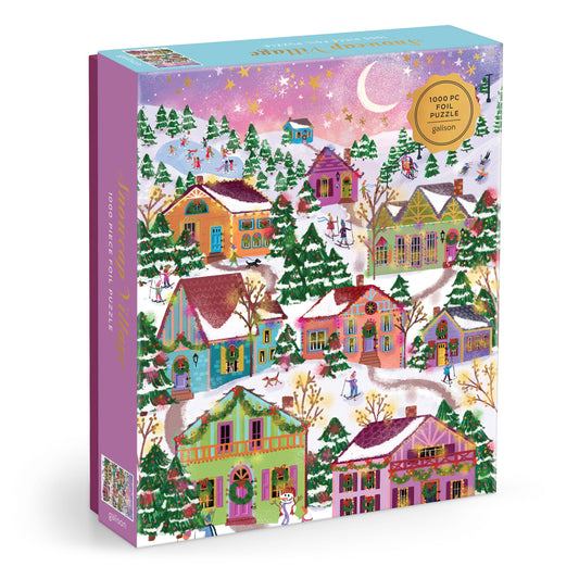 GALISON Joy Laforme Snowcap Village 1000 Piece Foil Puzzle