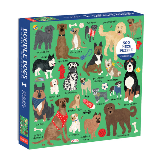 MUDPUPPY Doodle Dog And Other Mixed Breeds 500 Piece Family Puzzle