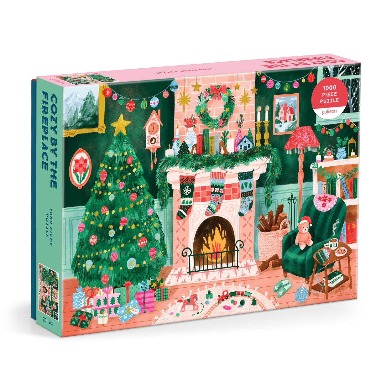 GALISON Cozy by the Fireplace 1000 Piece Puzzle