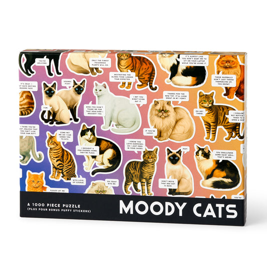 BRASS MONKEY Moody Cats 1000 Piece Puzzle