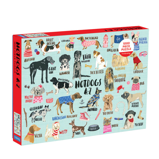 MUDPUPPY Hot Dogs A-Z 1000 Piece Puzzle
