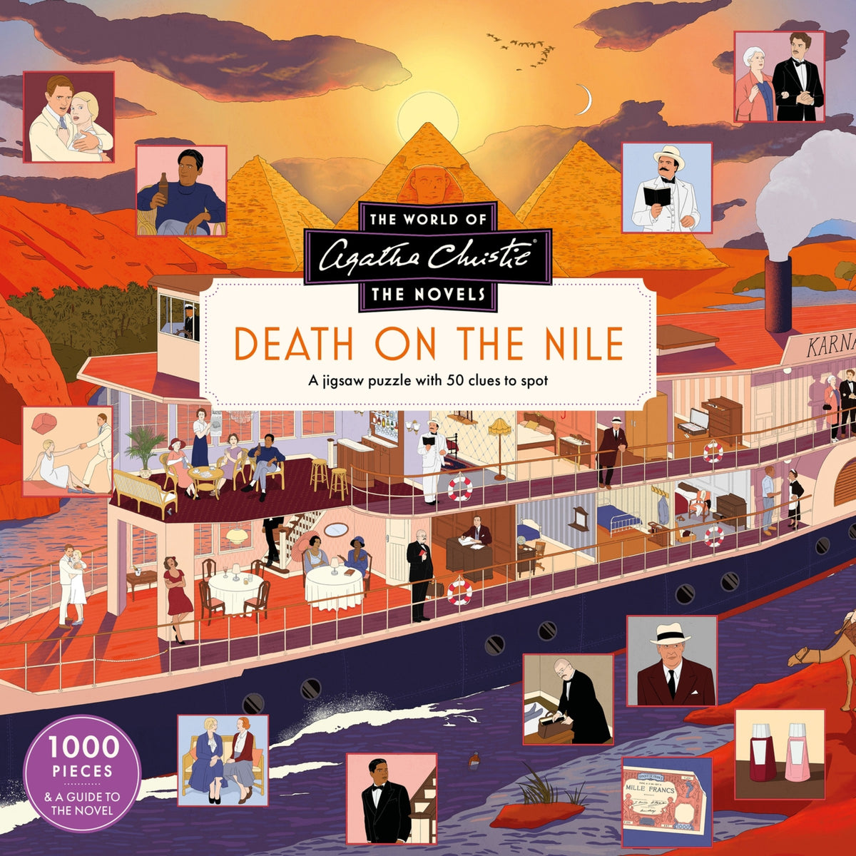 LAURENCE KING The World of Agatha Christie: Death on the Nile: A 1000-piece jigsaw puzzle with 50 clues to spot