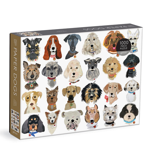 GALISON Paper Dogs 1000 Pc Puzzle
