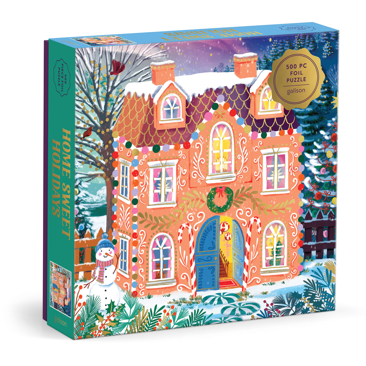 GALISON Home Sweet Holidays 500 Piece Foil Puzzle