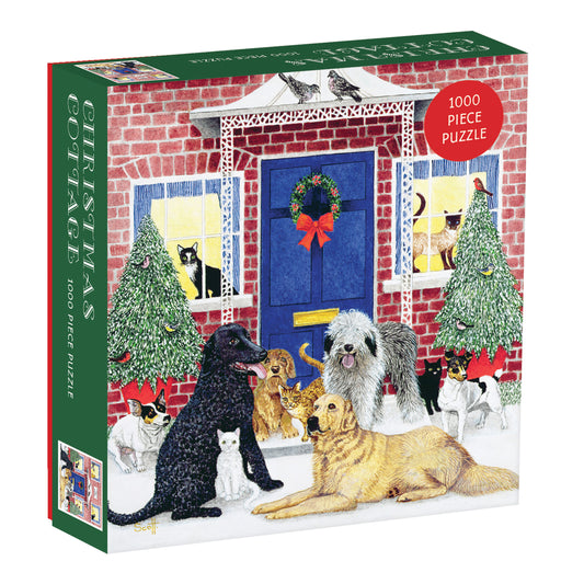 GALISON Christmas Cottage Square Boxed 1000 Piece Puzzle