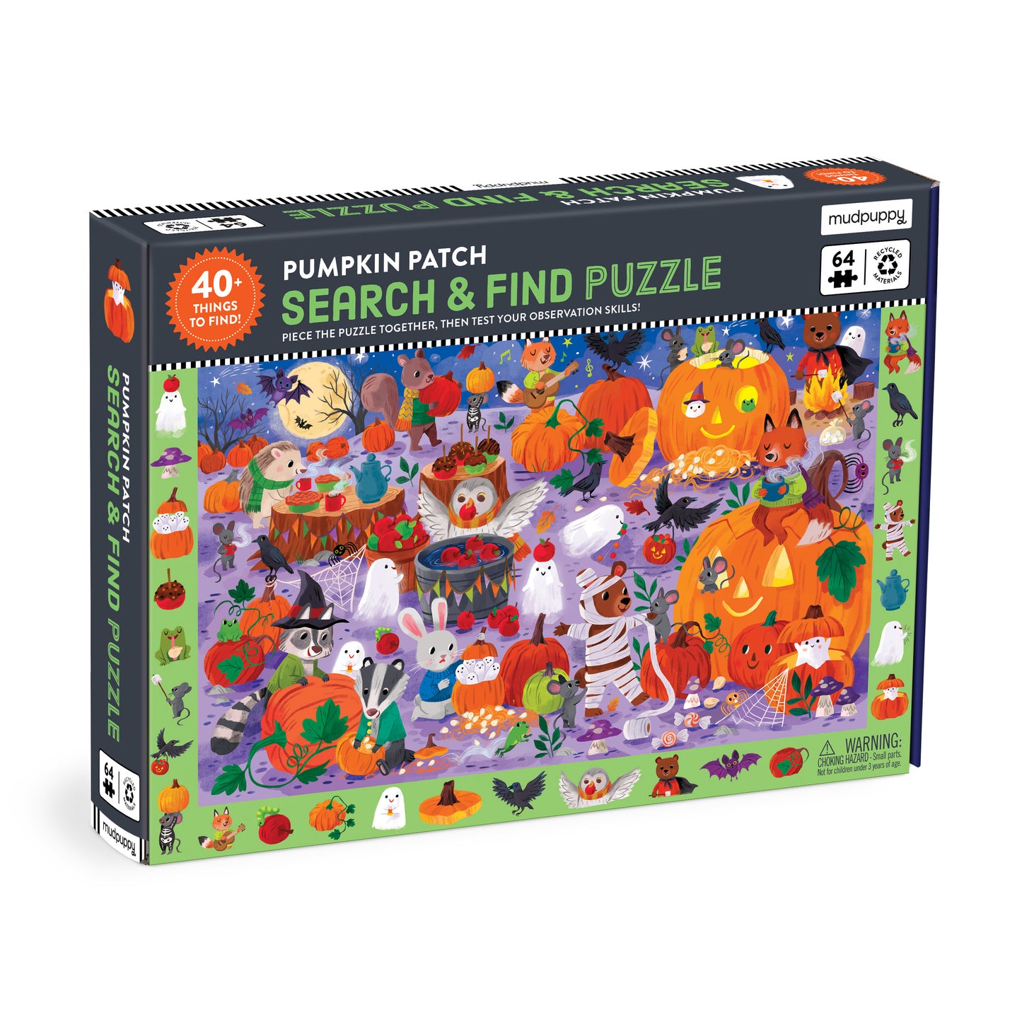 MUDPUPPY Pumpkin Patch 64 Piece Search & Find Puzzle