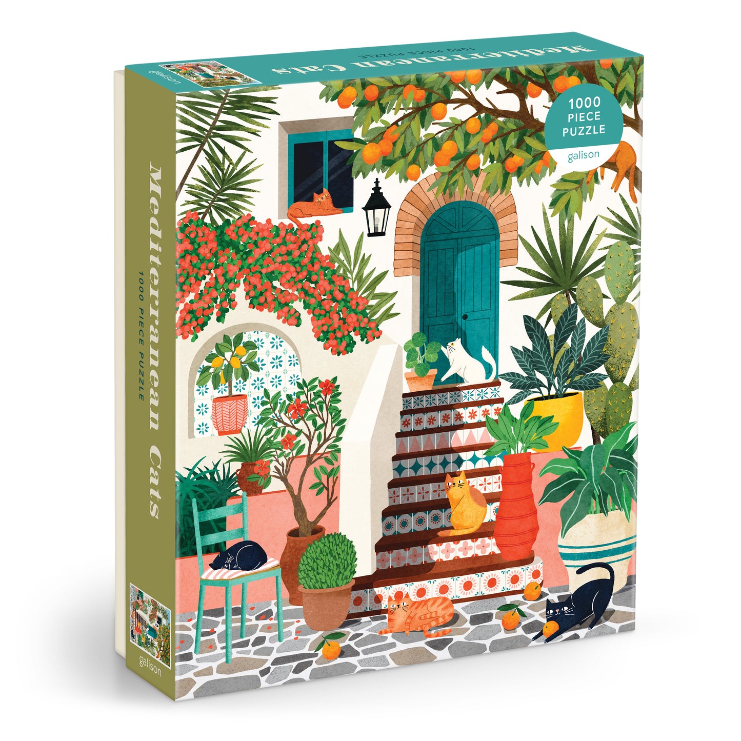 GALISON Mediterranean Cats 1000 Piece Puzzle