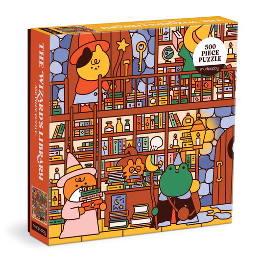 MUDPUPPY The Wizard's Library 500 Piece Family Puzzle