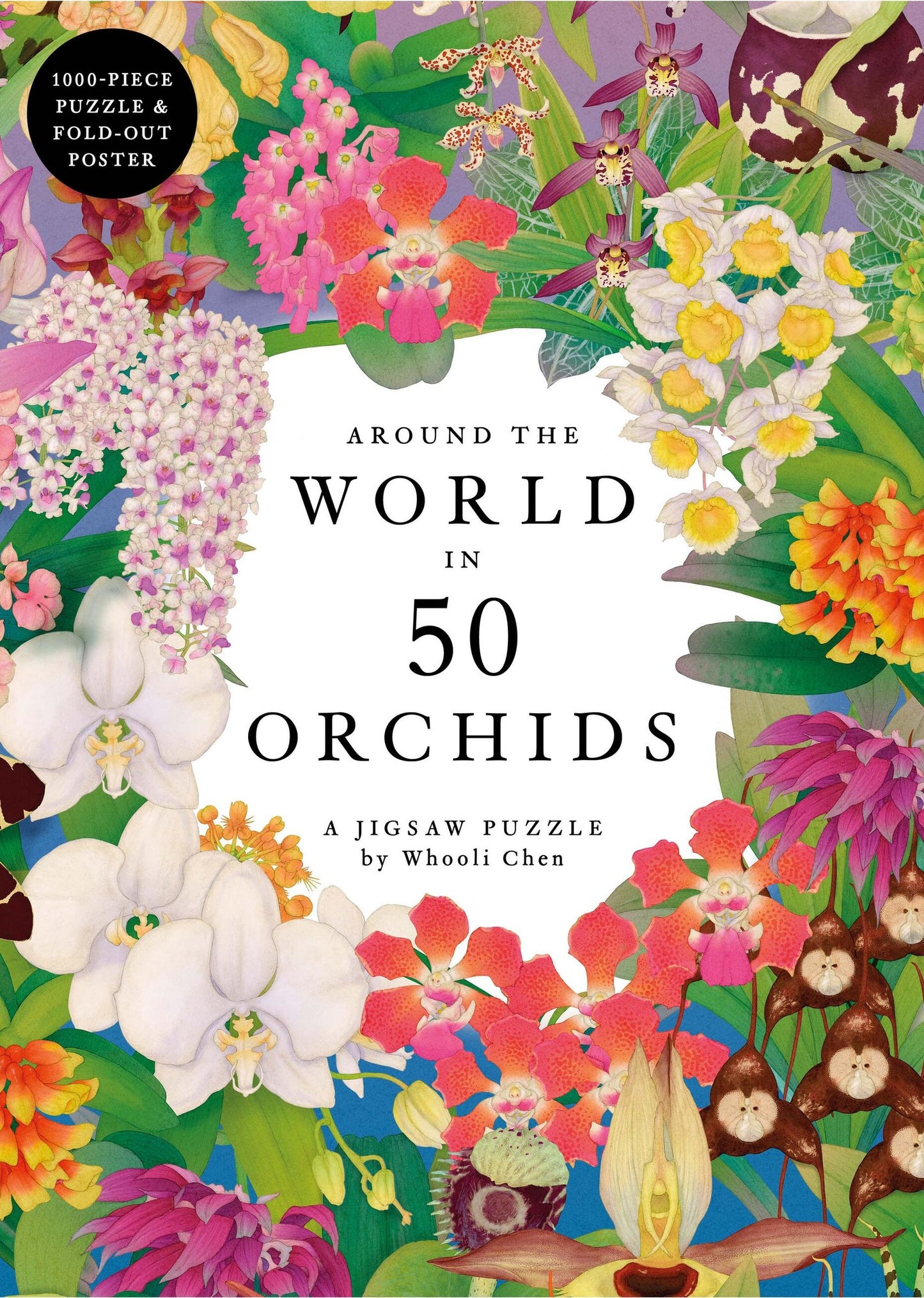 LAURENCE KING Around the World in 50 Orchids: A 1000-piece jigsaw puzzle by Whooli Chen