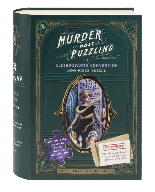 CHRONICLE BOOKS Murder Most Puzzling: The Clairvoyants' Convention 500-Piece Puzzle