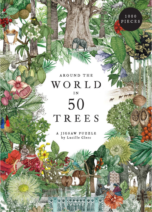 LAURENCE KING Around the World in 50 Trees 1000 Piece Puzzle