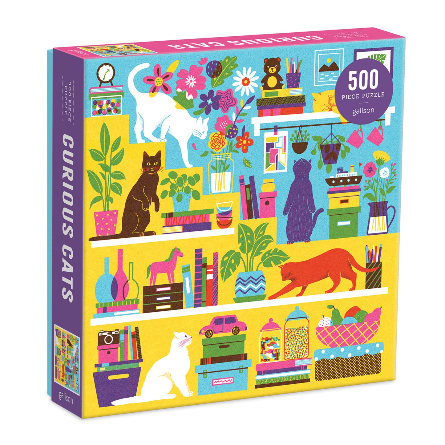 GALISON Curious Cats 500 Piece Puzzle