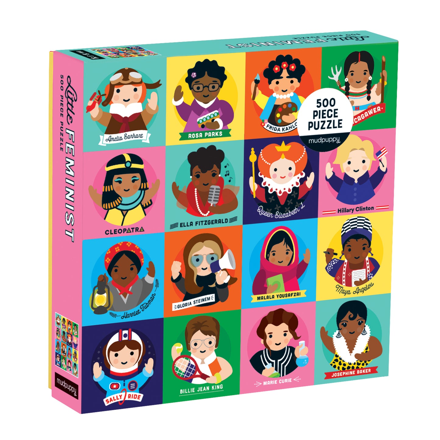 MUDPUPPY Little Feminist 500 Piece Family Puzzle