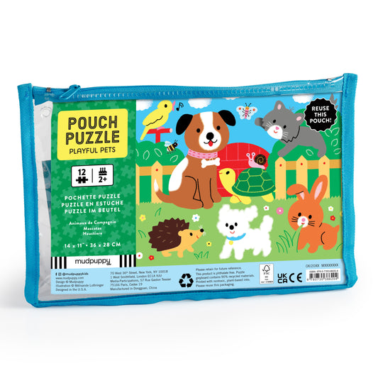 MUDPUPPY Playful Pets 12 Piece Pouch Puzzle