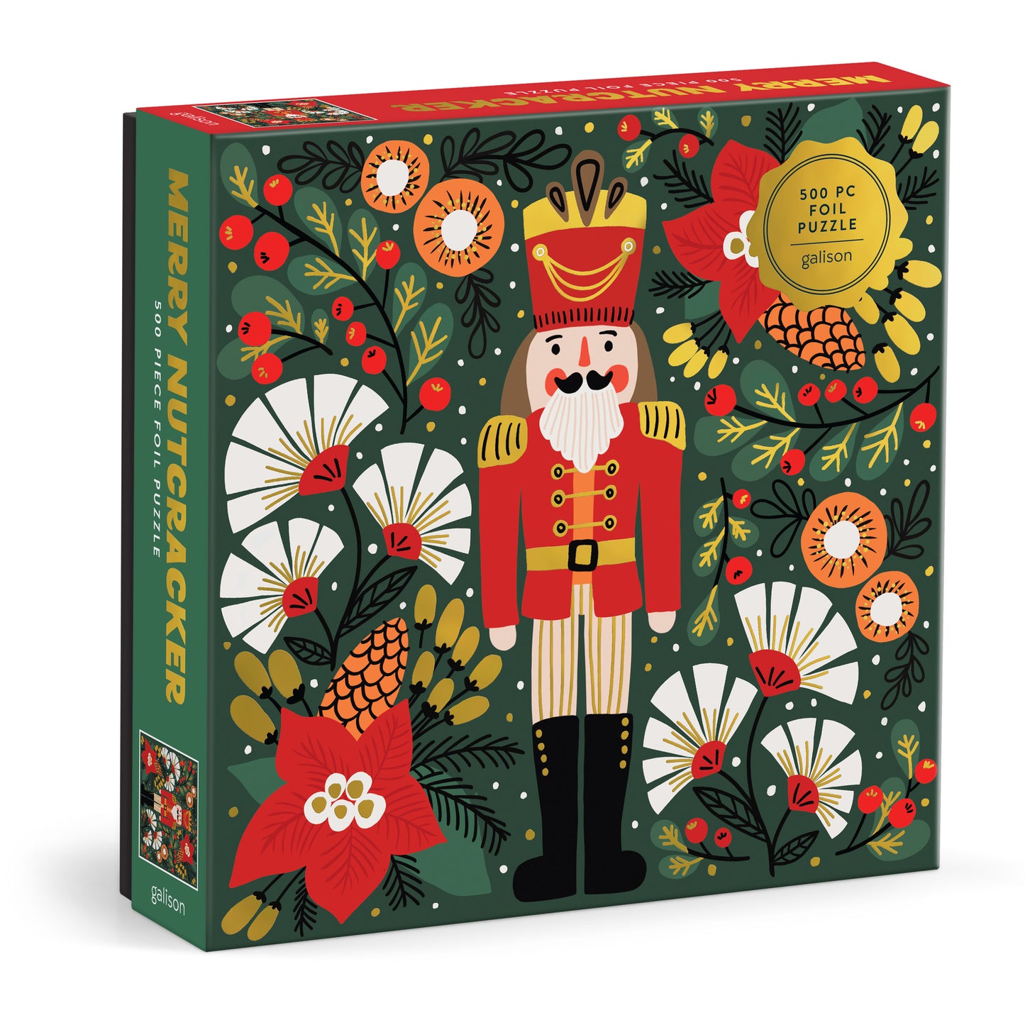 GALISON Merry Nutcracker 500 Piece Foil Puzzle