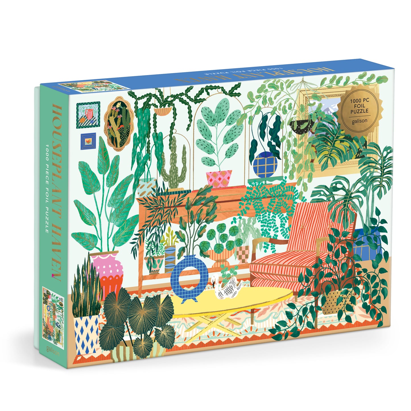 GALISON Houseplant Haven 1000 Piece Foil Puzzle