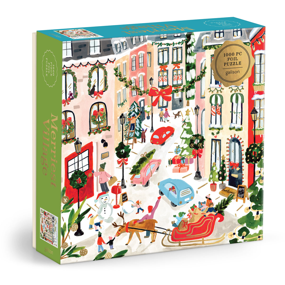 GALISON Merriest Village 1000 Piece Foil Puzzle