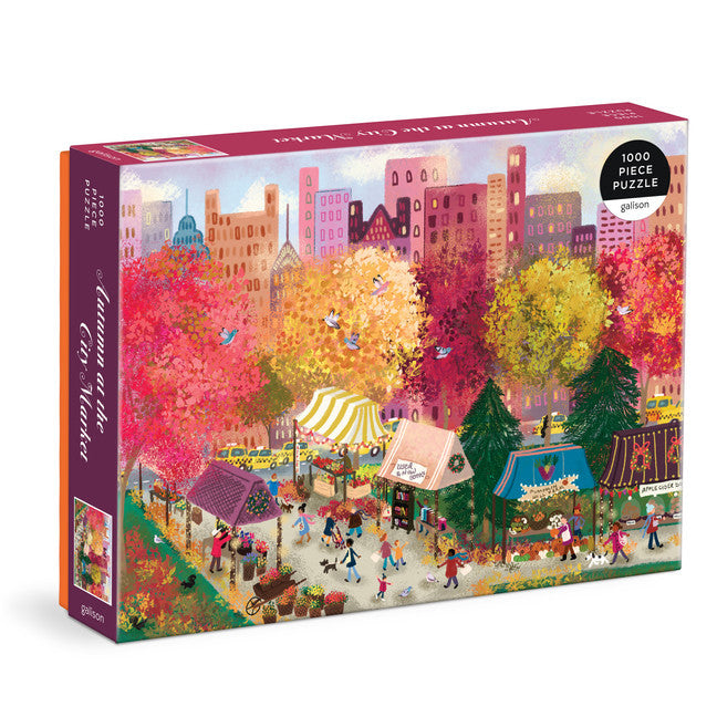 GALISON Joy Laforme Autumn at the City Market 1000 Piece Puzzle