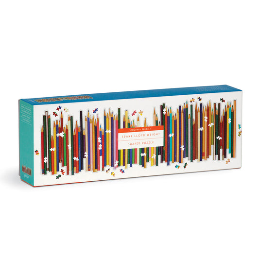 GALISON Frank Lloyd Wright Colored Pencils Shaped 1000 Piece Panoramic Puzzle