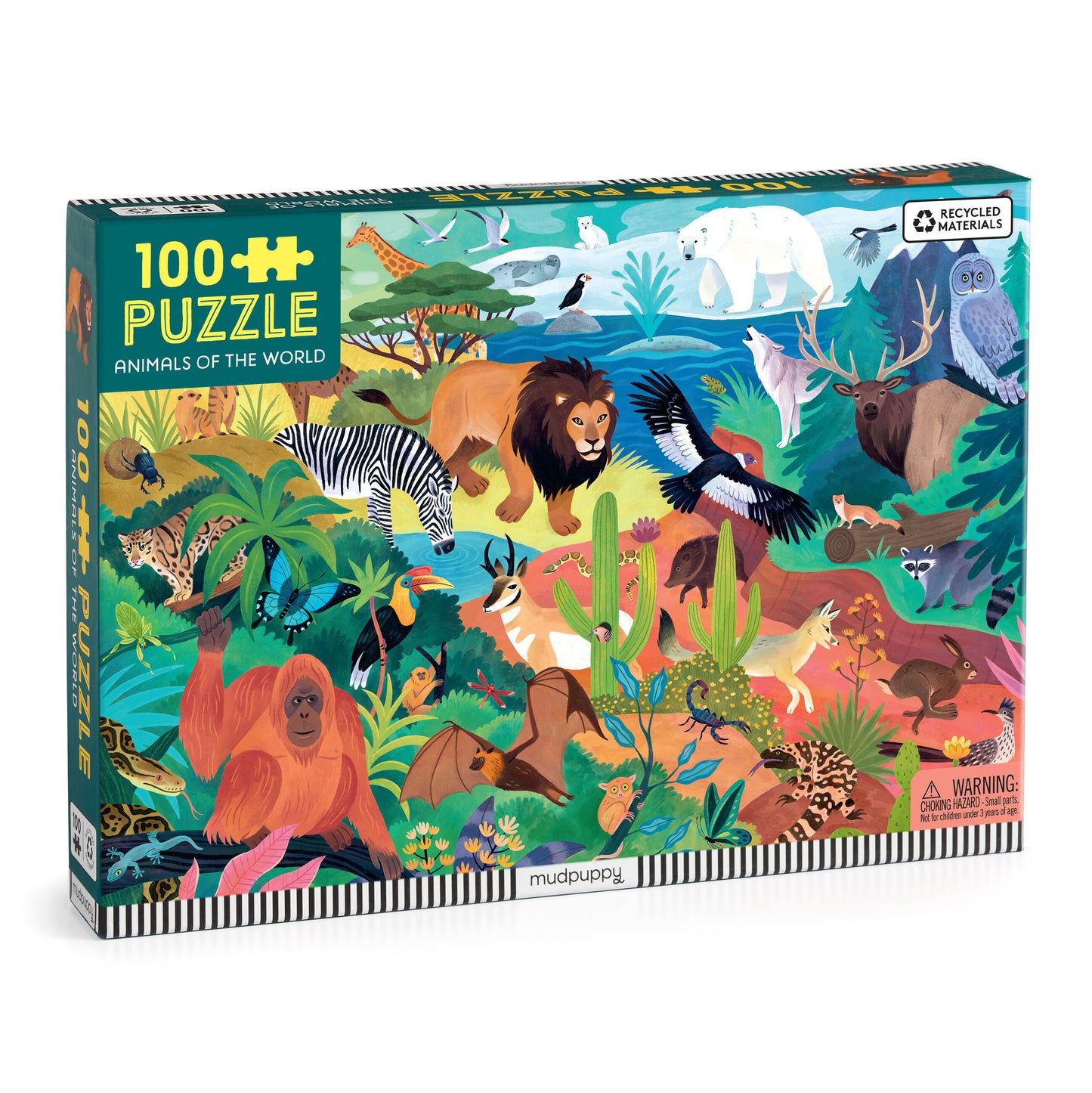 MUDPUPPY Animals of the World 100 Piece Puzzle