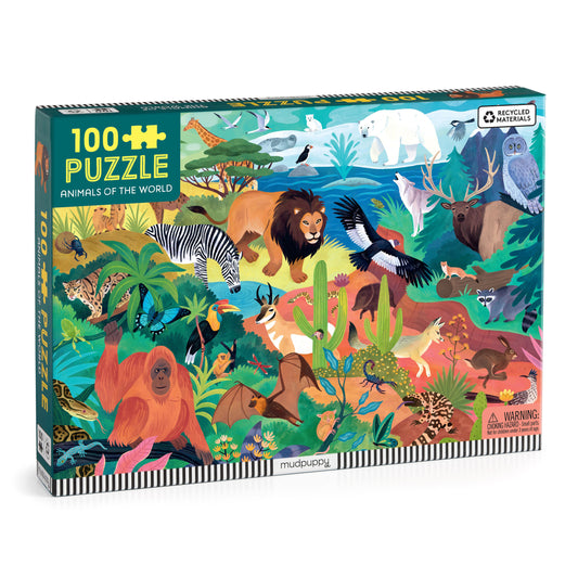 MUDPUPPY Animals of the World 100 Piece Puzzle