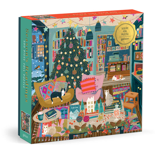 GALISON Season's Readings 500 Piece Foil Puzzle