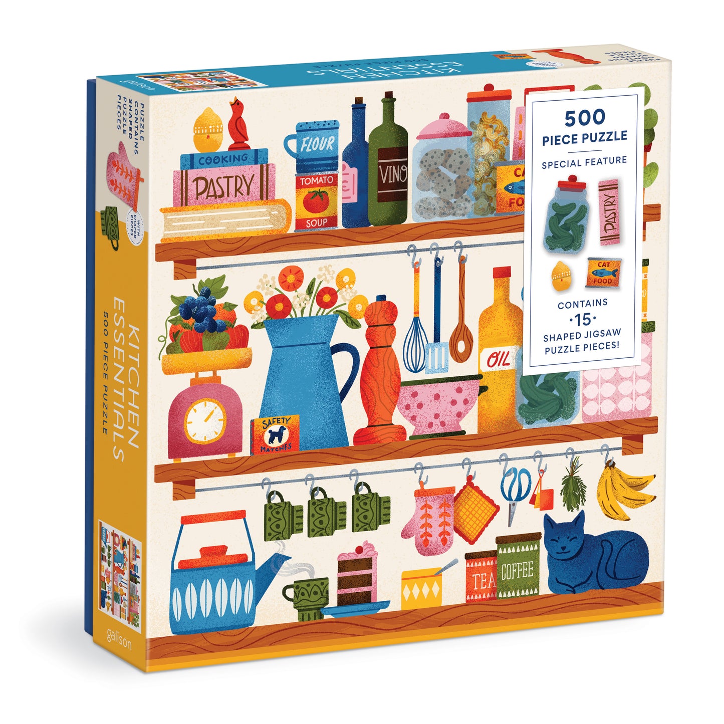 GALISON Kitchen Essentials 500 Piece Puzzle with Shaped Pieces