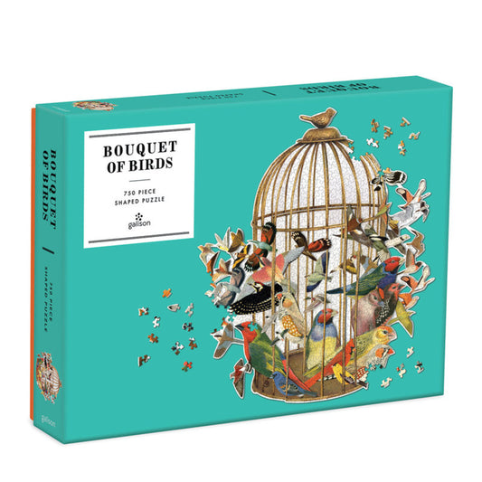 GALISON Bouquet of Birds 750 Piece Shaped Puzzle