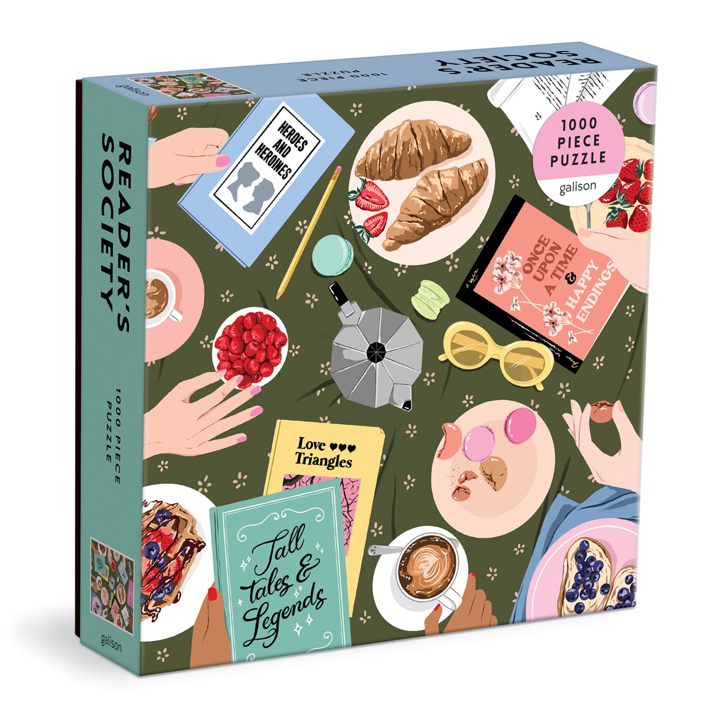 GALISON Reader's Society 1000 Piece Puzzle in Square Box