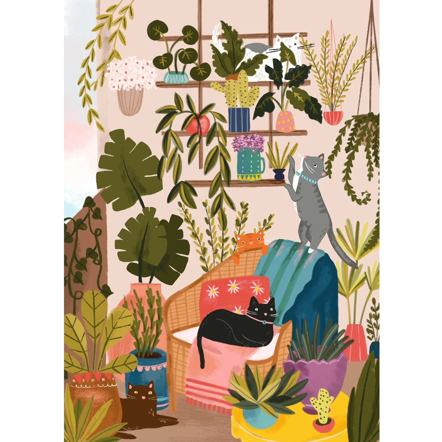 VILLAGER Balcony Cats | 1000-Piece Puzzle for Adults | Designed in Canada by Laura Konyndyk